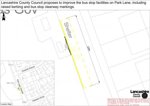 Park Lane North - proposed bus stop Clearway